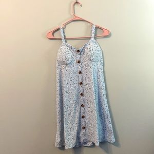 Little blue sundress with flowers